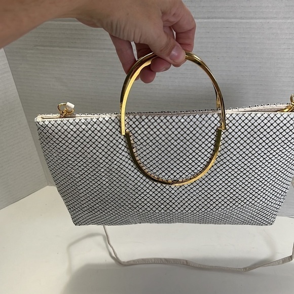 White Metal Mesh Bag - Picture 11 of 13